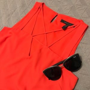 BCBGMaxAzria Front Cross Blouse